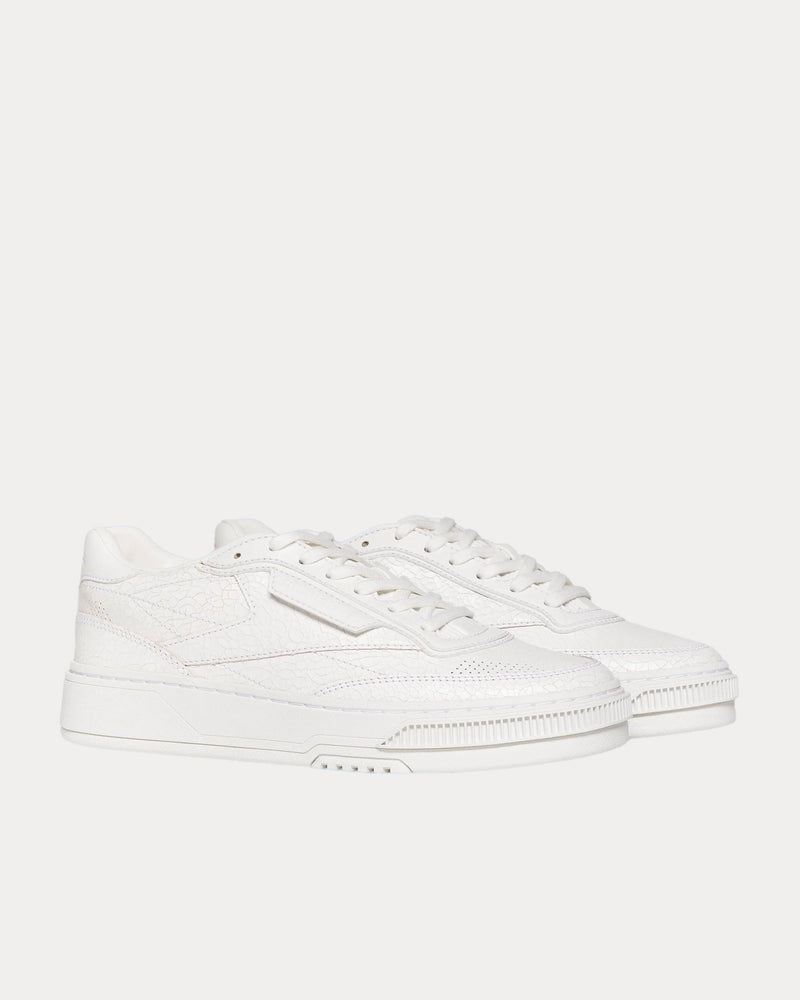 Reebok LTD Club C Cracked Leather Off-White Low Top Sneakers - 2