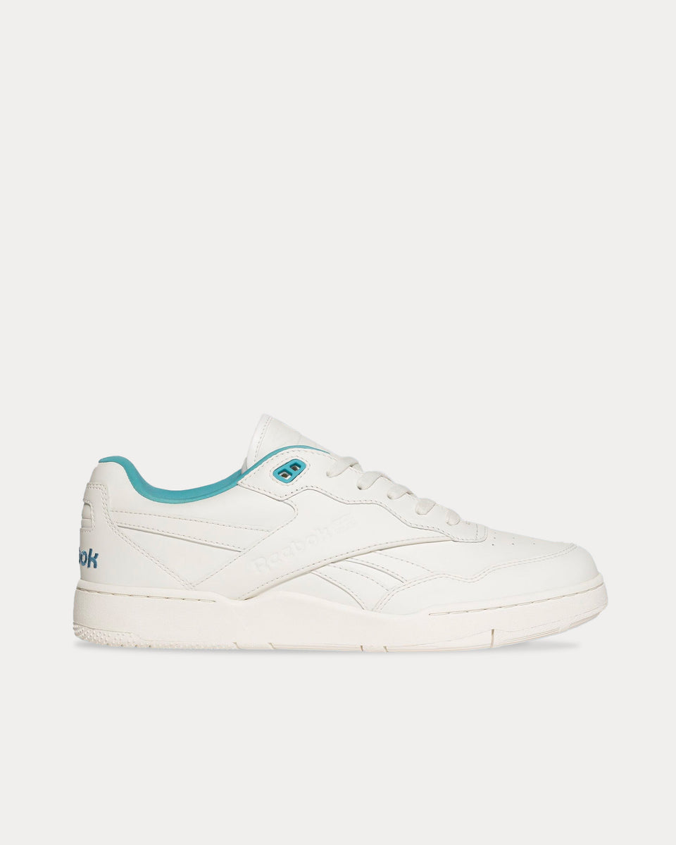 Reebok Ltd Bb4000 Ii Faux Leather White Delphine Blue Low Top Sneakers Sneak In Peace