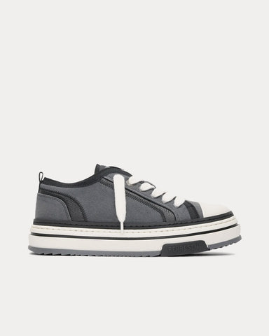 Represent HTN X Low Black Textured Low Top Sneakers