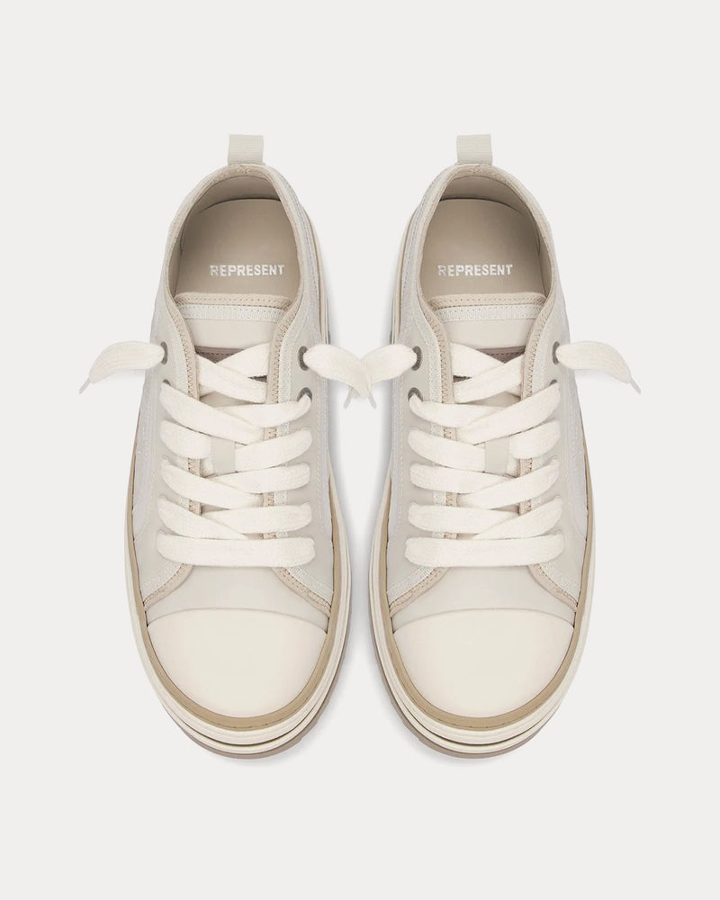 Represent HTN X Low Vintage White Low Top Sneakers - 2