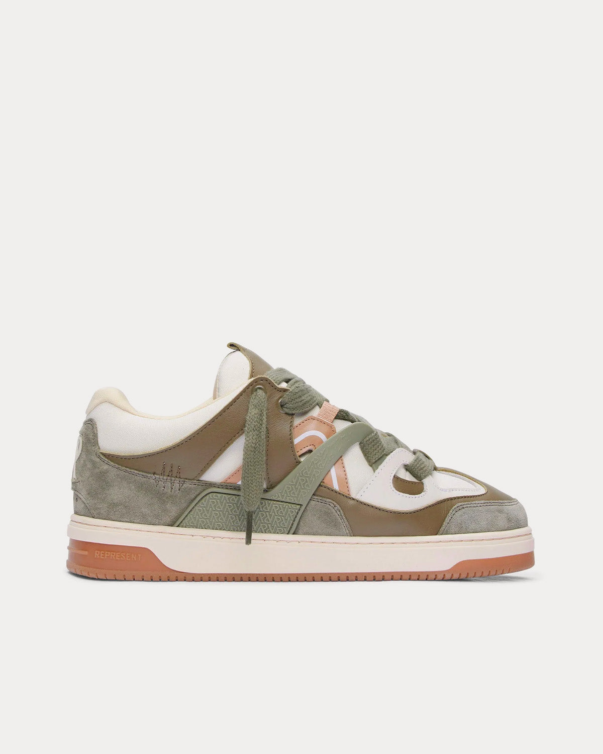 Represent Bully Khaki / Buttercream Low Top Sneakers - 1