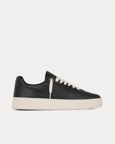 Represent Initial Leather Black Low Top Sneakers