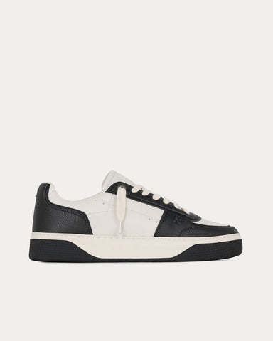 Represent Initial Leather Black / Vintage White Low Top Sneakers