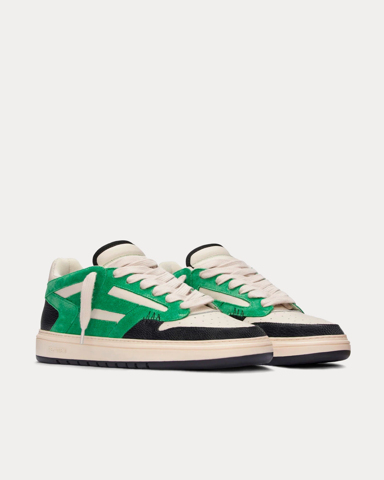 Represent Reptor Low Island Green / Vintage White / Black Low Top Sneakers - 3