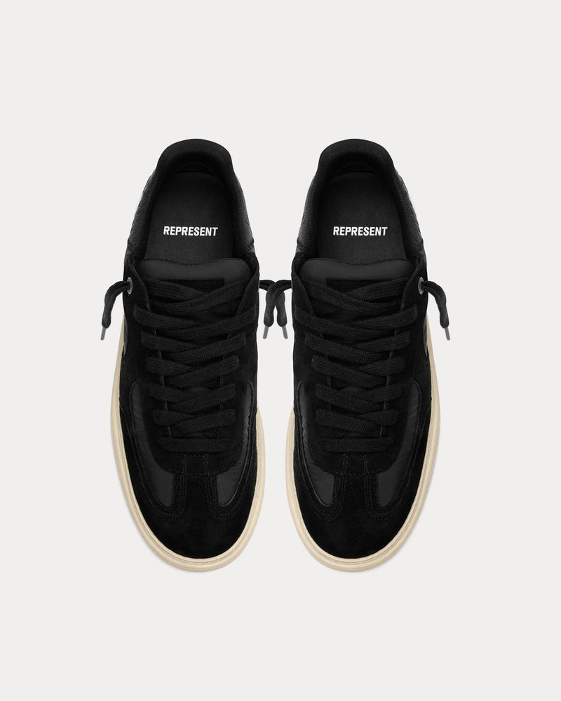 Represent Virtus Leather & Nylon Off Black Low Top Sneakers - 2