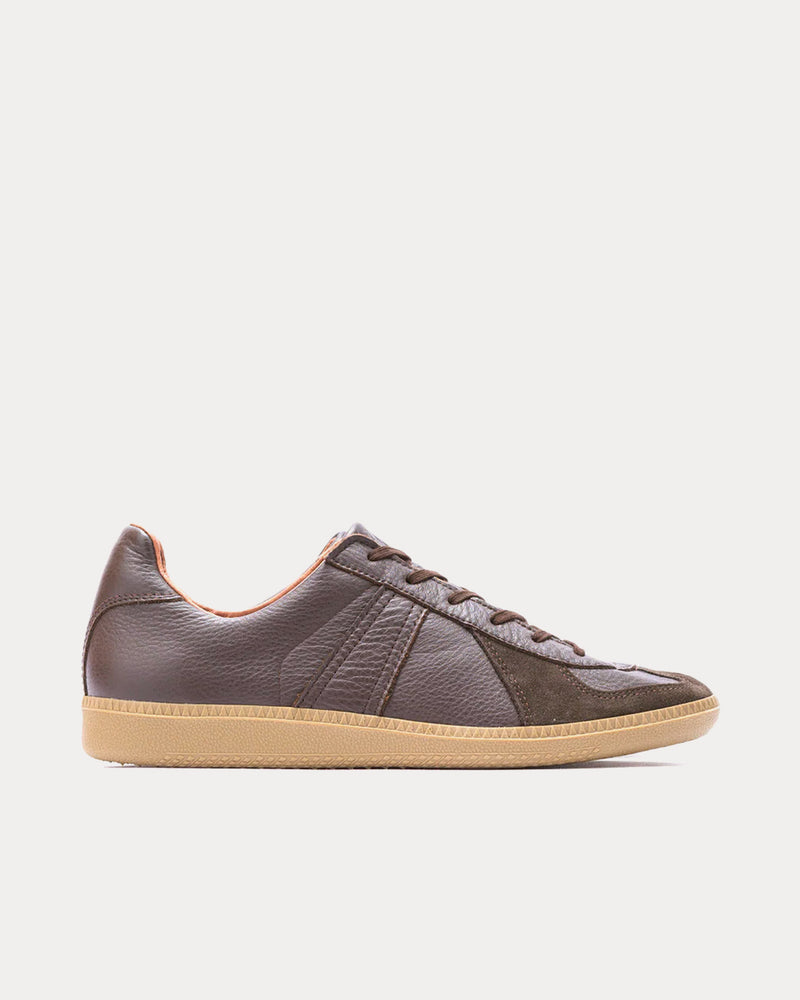 Reproduction of Found German Army Trainer Dark Brown Low Top Sneakers - 1