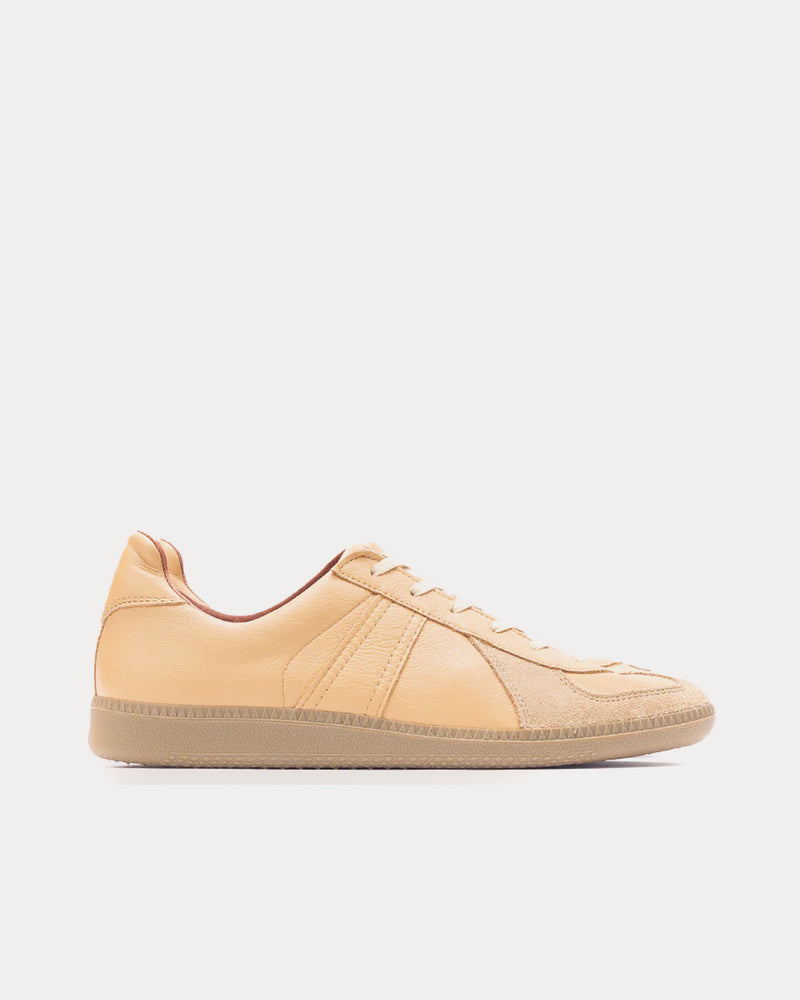 Reproduction of Found German Army Trainer Light Beige Low Top Sneakers - 1