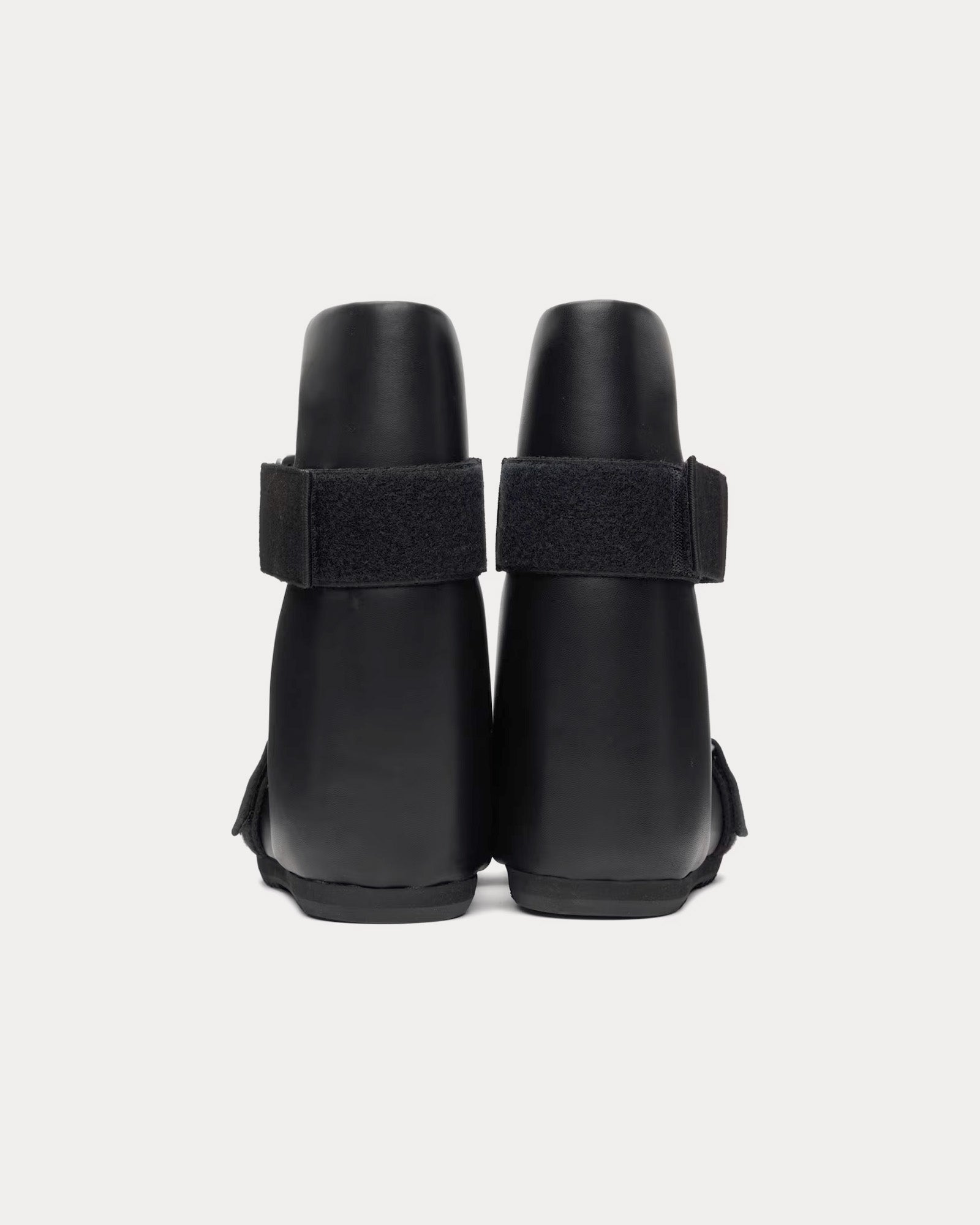 Rick Owens Splint Leather Black High Top Sandals - 3