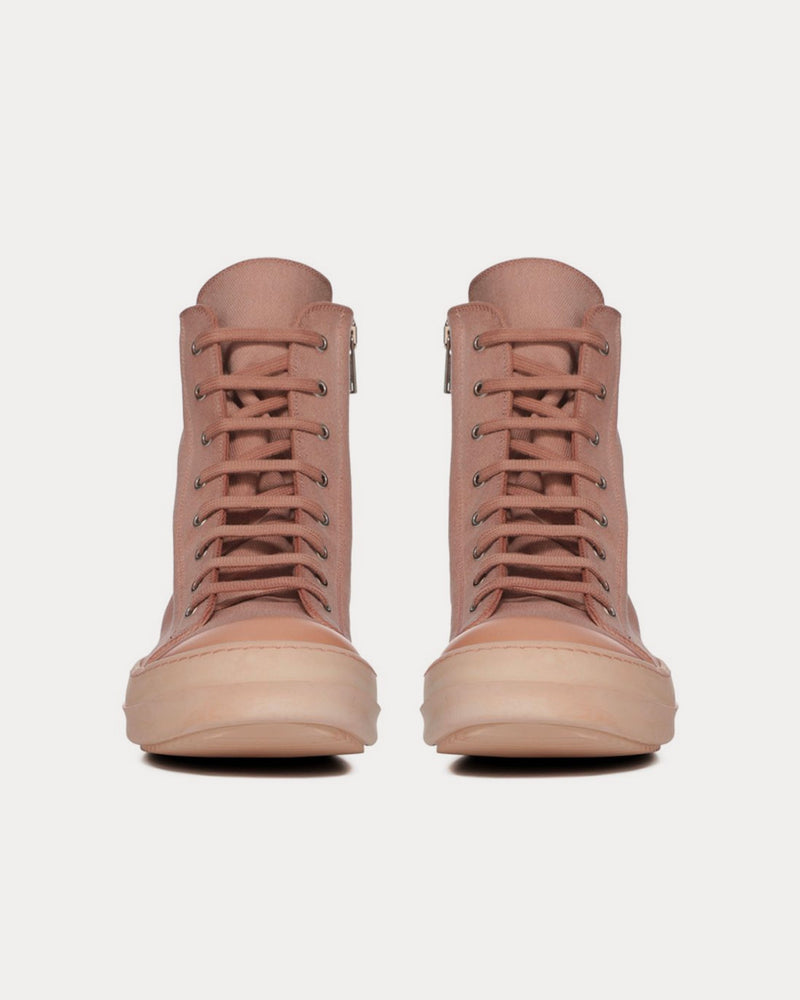 Rick Owens DRKSHDW Denim Faded Pink High Top Sneakers - 2