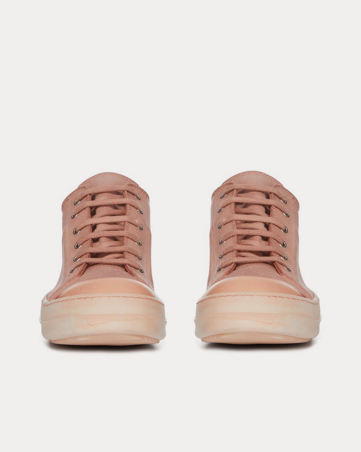 Rick Owens DRKSHDW Denim Faded Pink Low Top Sneakers - 2