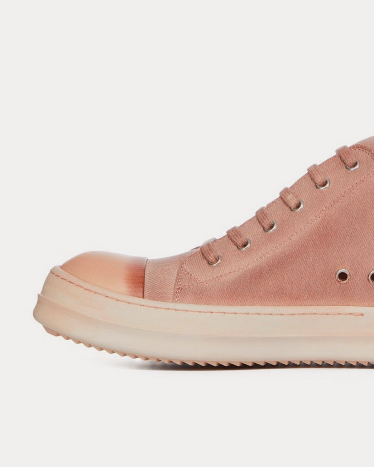 Rick Owens DRKSHDW Denim Faded Pink Low Top Sneakers - 4