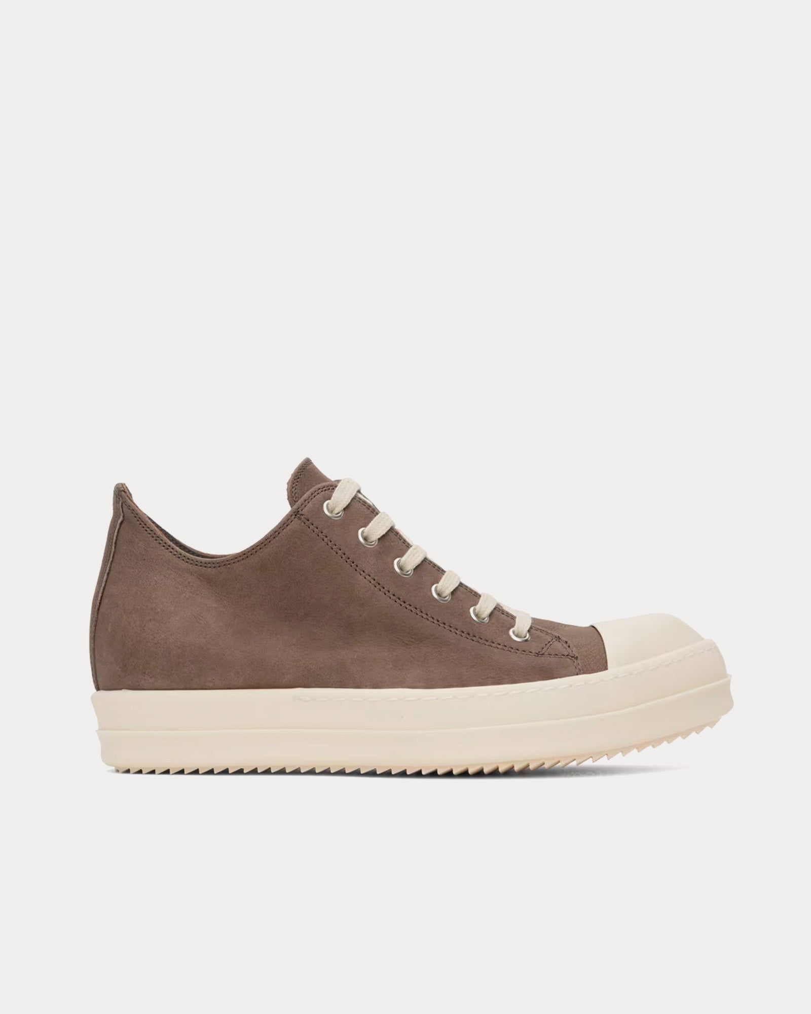 Rick Owens Leather Dust / Milk Low Top Sneakers - 1