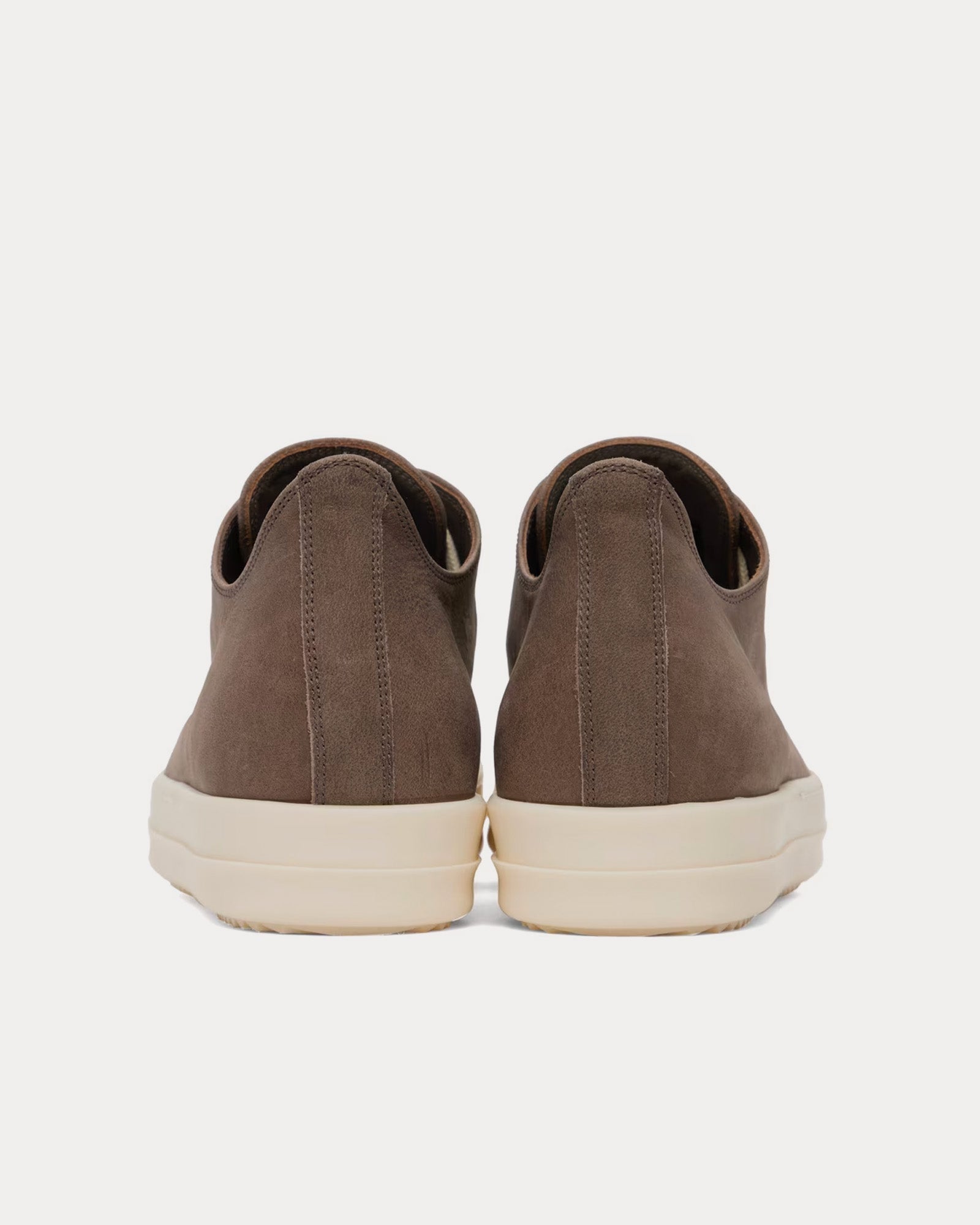 Rick Owens Leather Dust / Milk Low Top Sneakers - 3