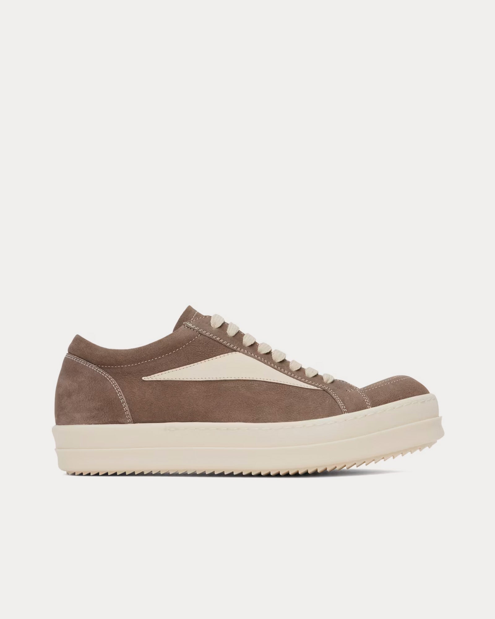 Rick Owens Vintage Leather Dust / Milk Low Top Sneakers - 1