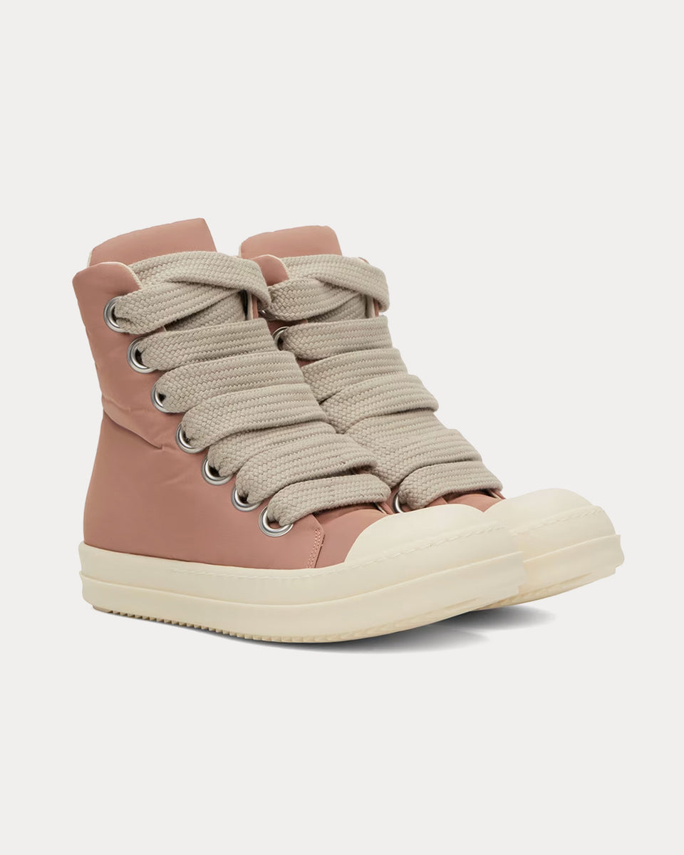 Rick Owens DRKSHDW Jumbo Lace Puffer Dark Pink / Pearl / Milk High Top ...