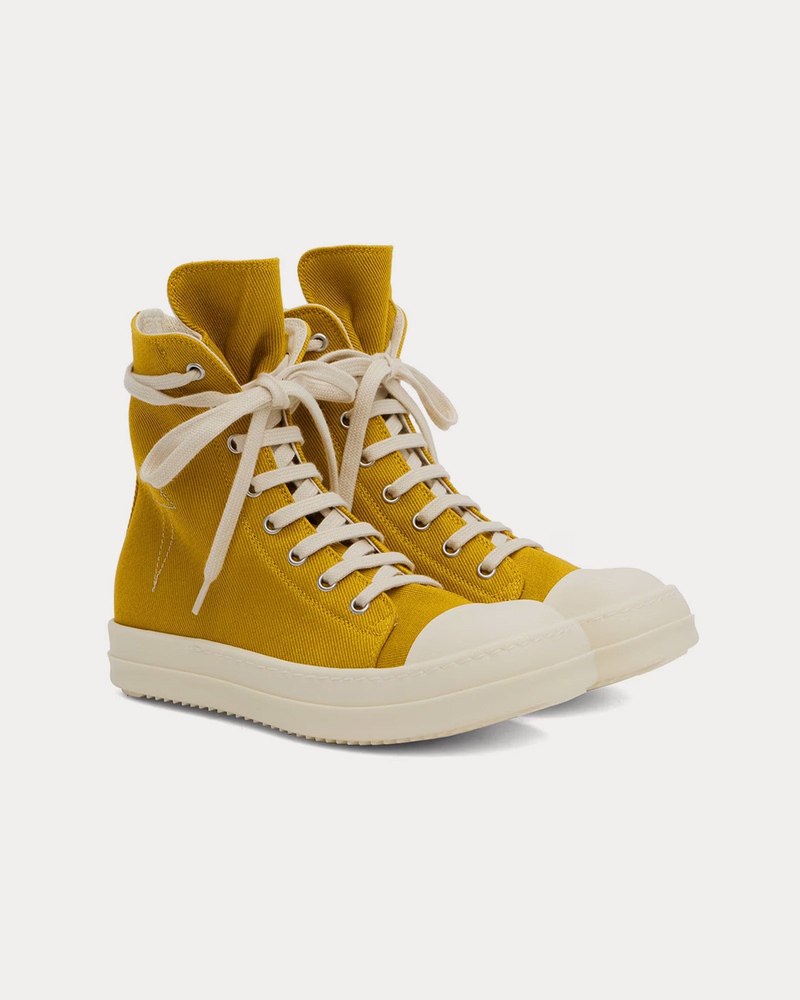 Rick Owens DRKSHDW Porterville Sneaks Ochre / Pearl / Milk High Top Sneakers - 2