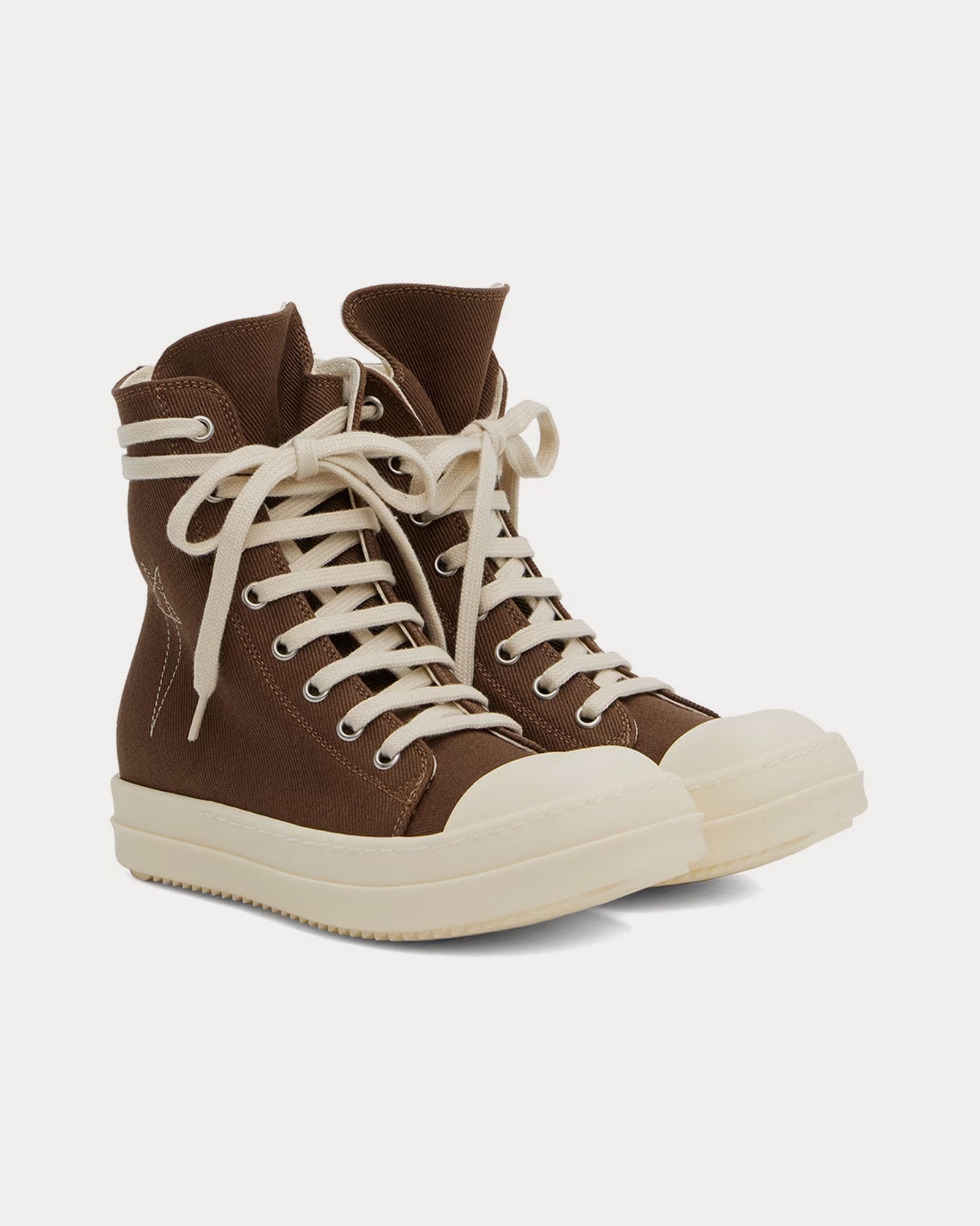 Rick Owens DRKSHDW Porterville Sneaks Terra / Pearl / Milk High Top Sneakers - 2