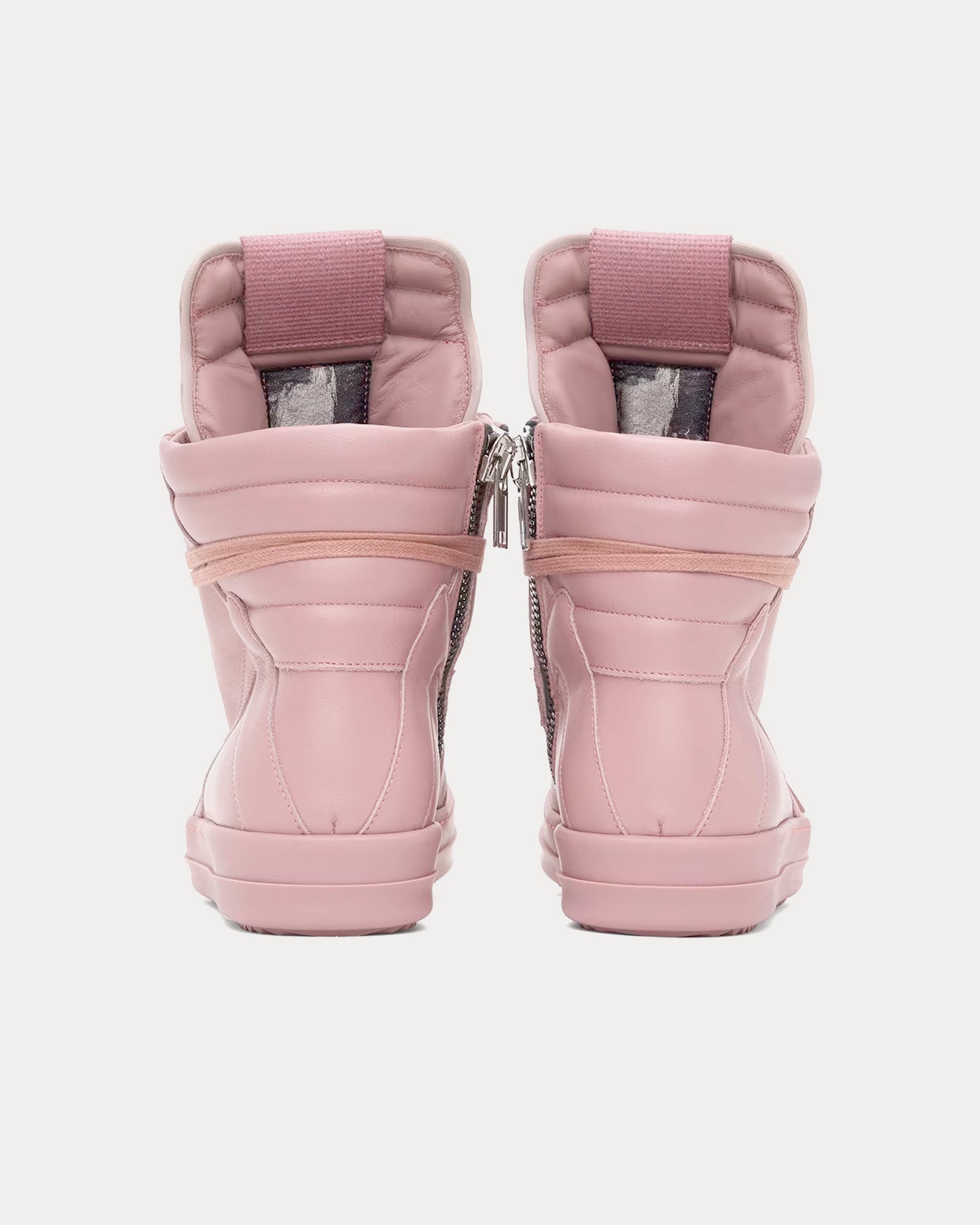 Rick Owens Geobasket Leather Dusty Pink / Dusty Pink High Top Sneakers - 2