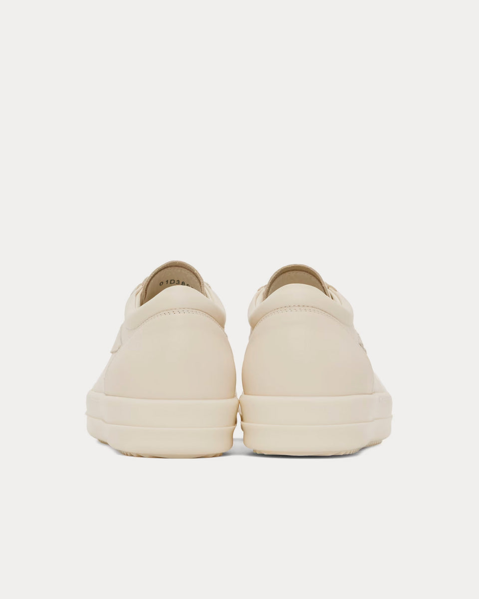 Rick Owens Vintage Leather Milk / Milk Low Top Sneakers - Sneak in Peace