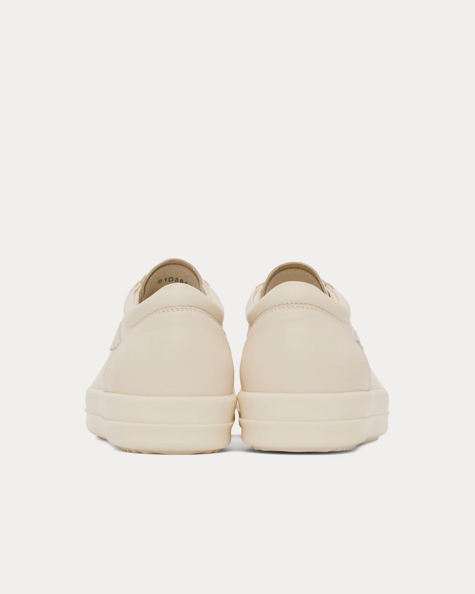 Rick Owens Vintage Leather Milk / Milk Low Top Sneakers - 3