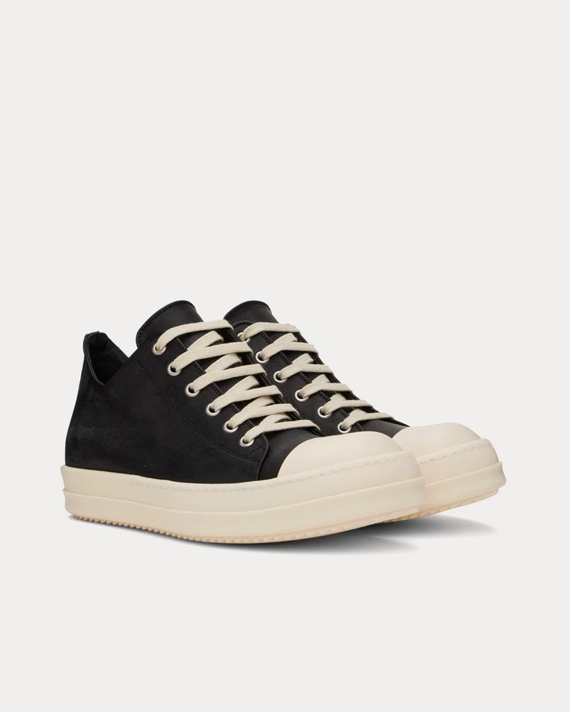 Rick Owens Leather Black   Milk Low Top Sneakers - Sneak In Peace