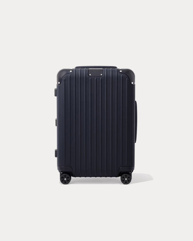 Rimowa Distinct Cabin Leather & Anodised Aluminium Navy Blue Suitcase