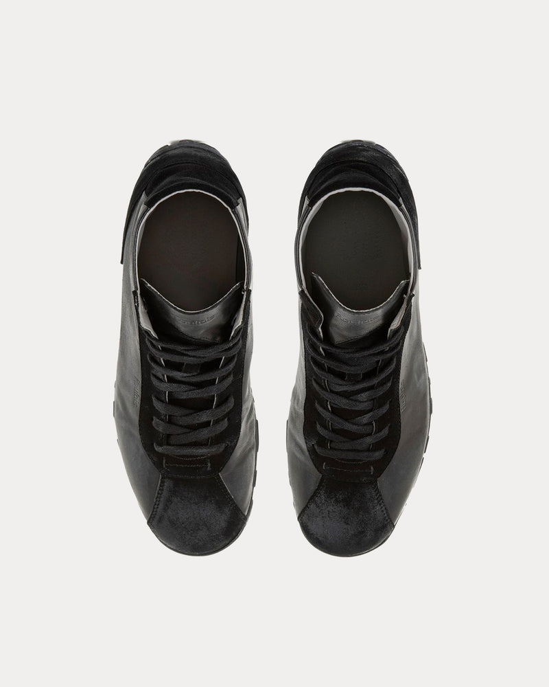 Roulais Saddle Hi Asphalt Black High Top Sneakers - 2