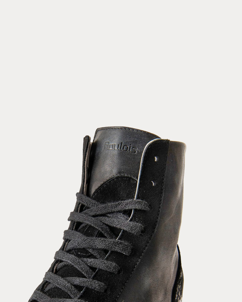 Roulais Saddle Hi Asphalt Black High Top Sneakers - 6