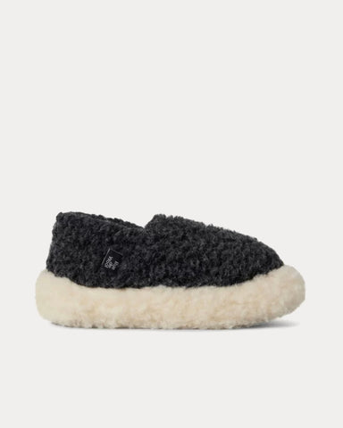 Rue de Wool Nordic V2 Charcoal Black / Natural Slippers