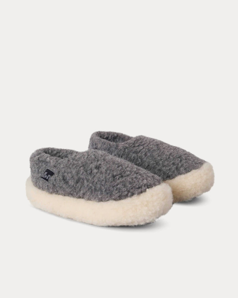 Rue de Wool Nordic V2 Iron Grey / Natural Slippers - 2