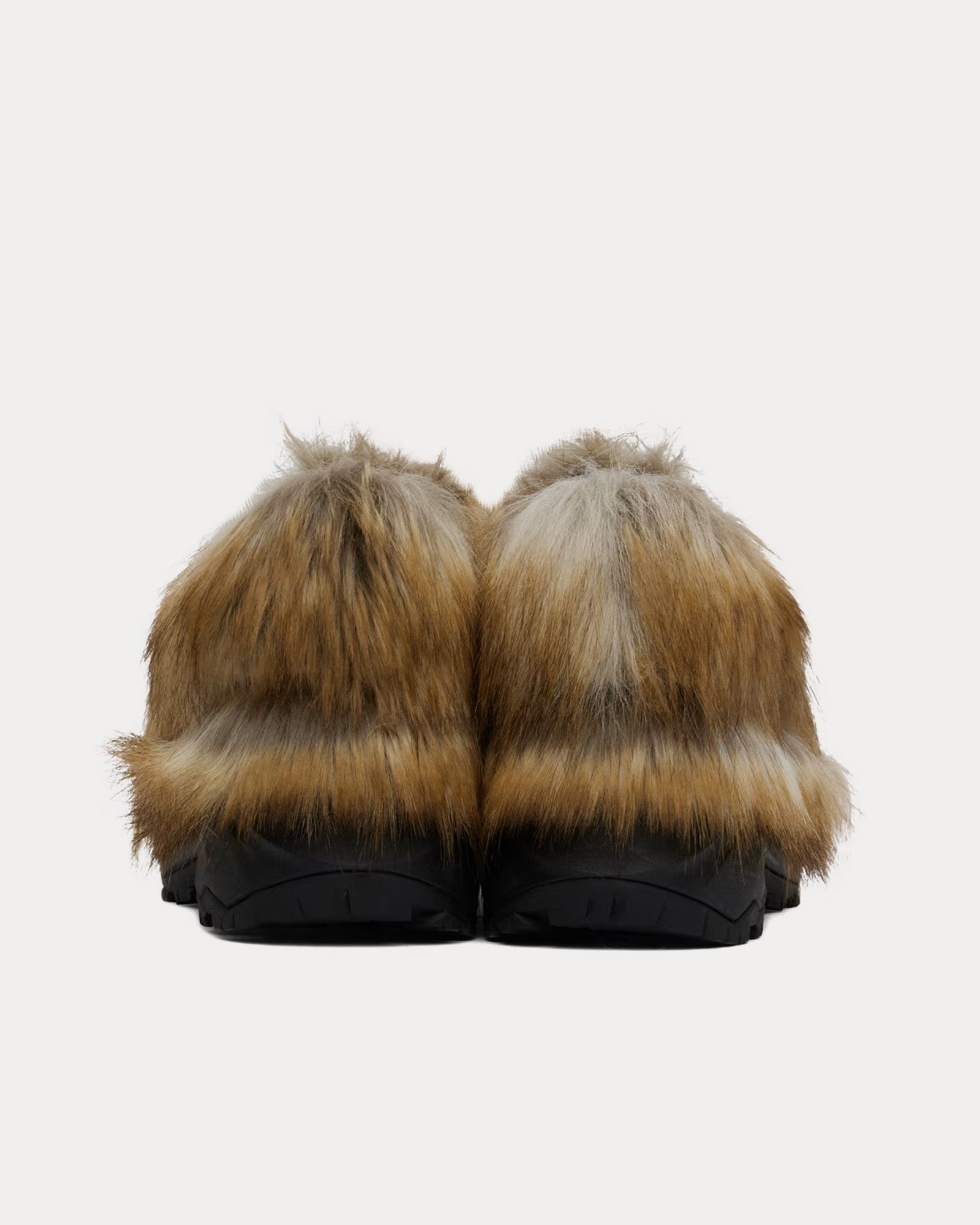 Sacai Faux-Fur Beige Derbys - 3