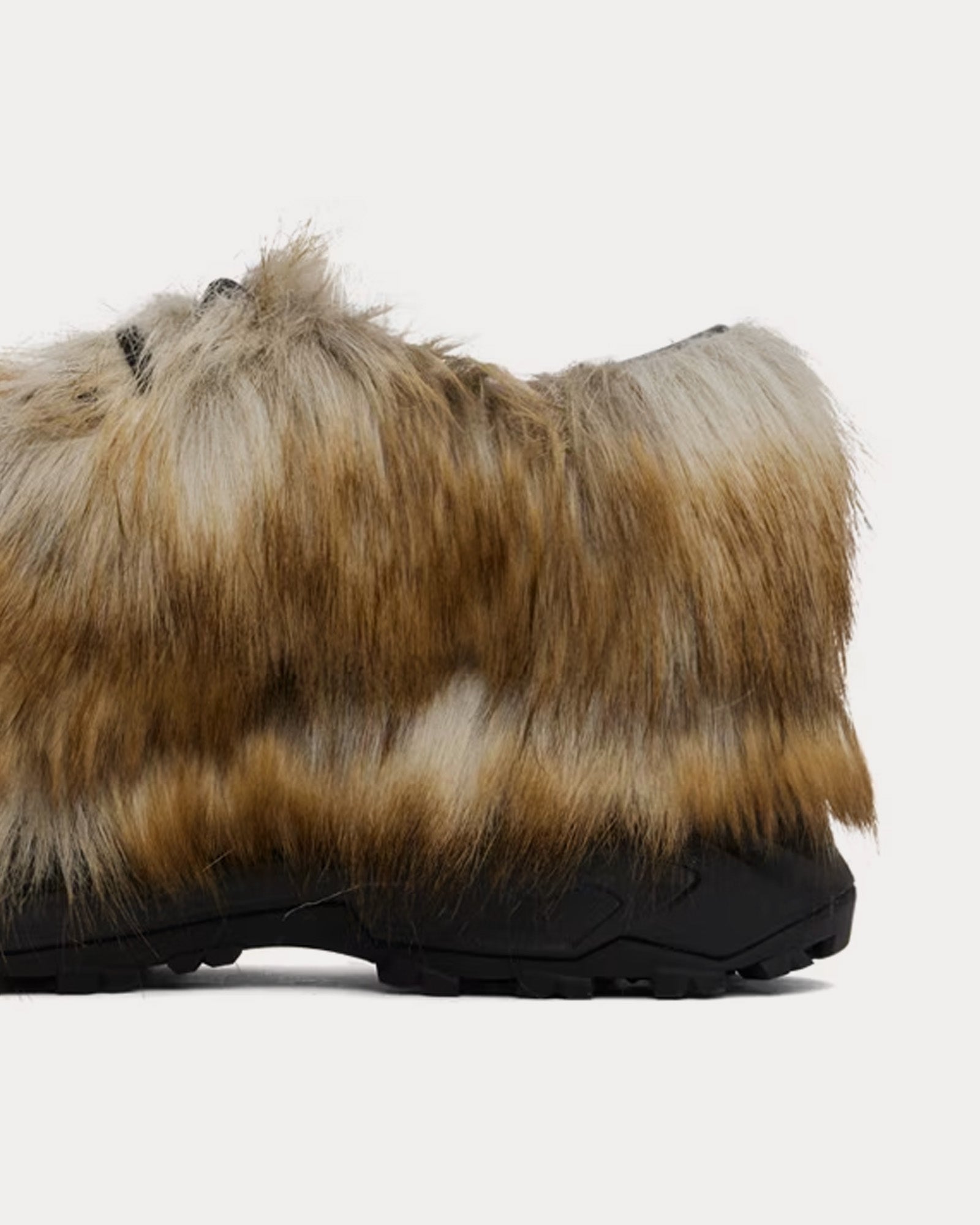 Sacai Faux-Fur Beige Derbys - 4