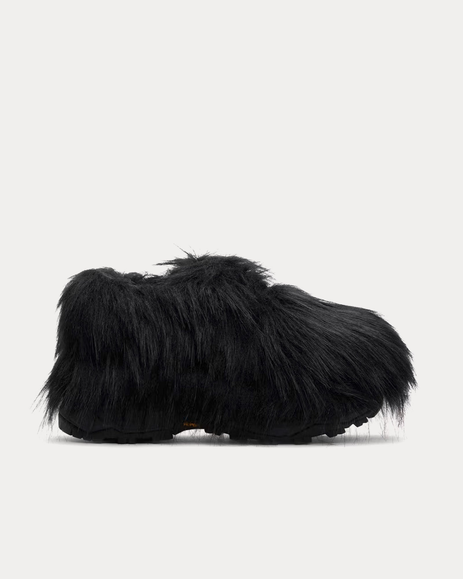 Sacai Faux-Fur Black Derbys - 1