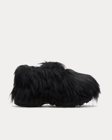 Sacai Faux-Fur Black Derbys