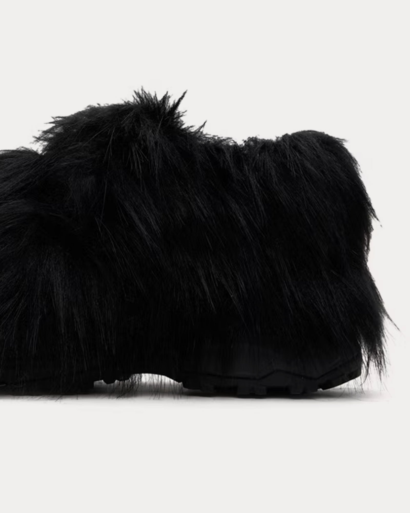 Sacai Faux-Fur Black Derbys - 4