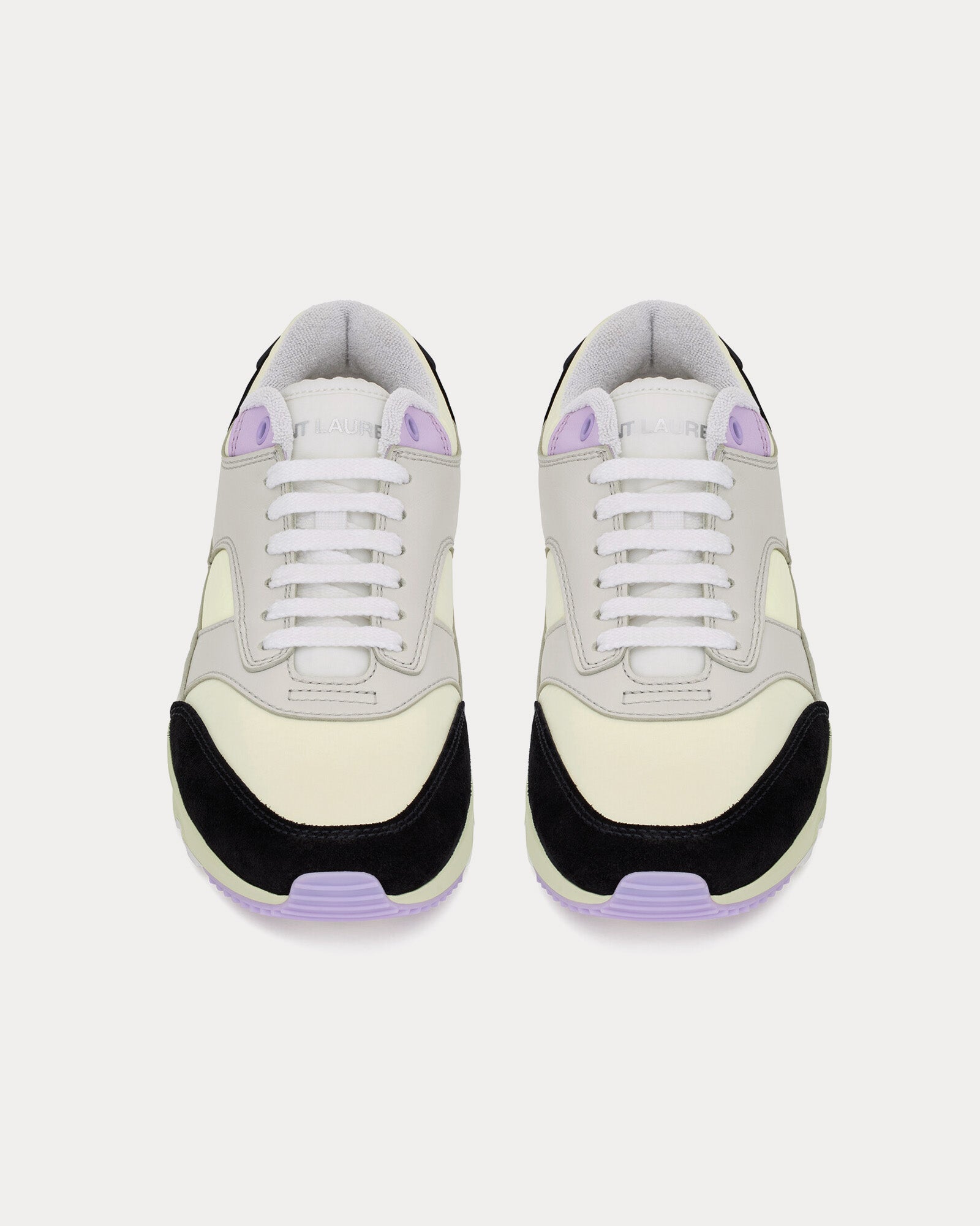 Saint Laurent Bump Nylon, Suede & Leather Air grey / Lavender / Black / Off White Low Top Sneakers - 2