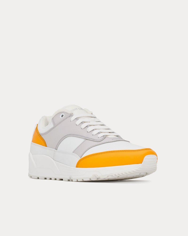 Saint Laurent Bump Smooth Leather White / Yellow Low Top Sneakers - 3