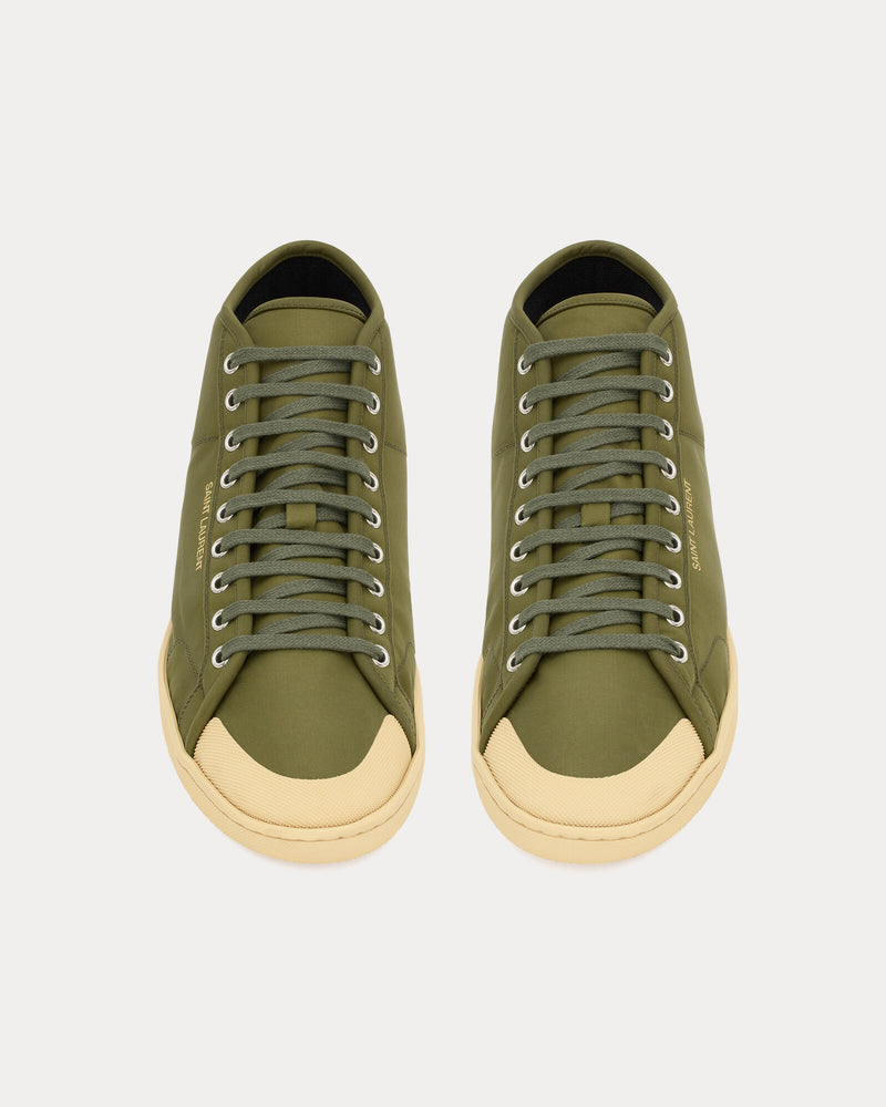 Saint Laurent SL/39 Court Classic Nylon Kiwi High Top Sneakers - 2