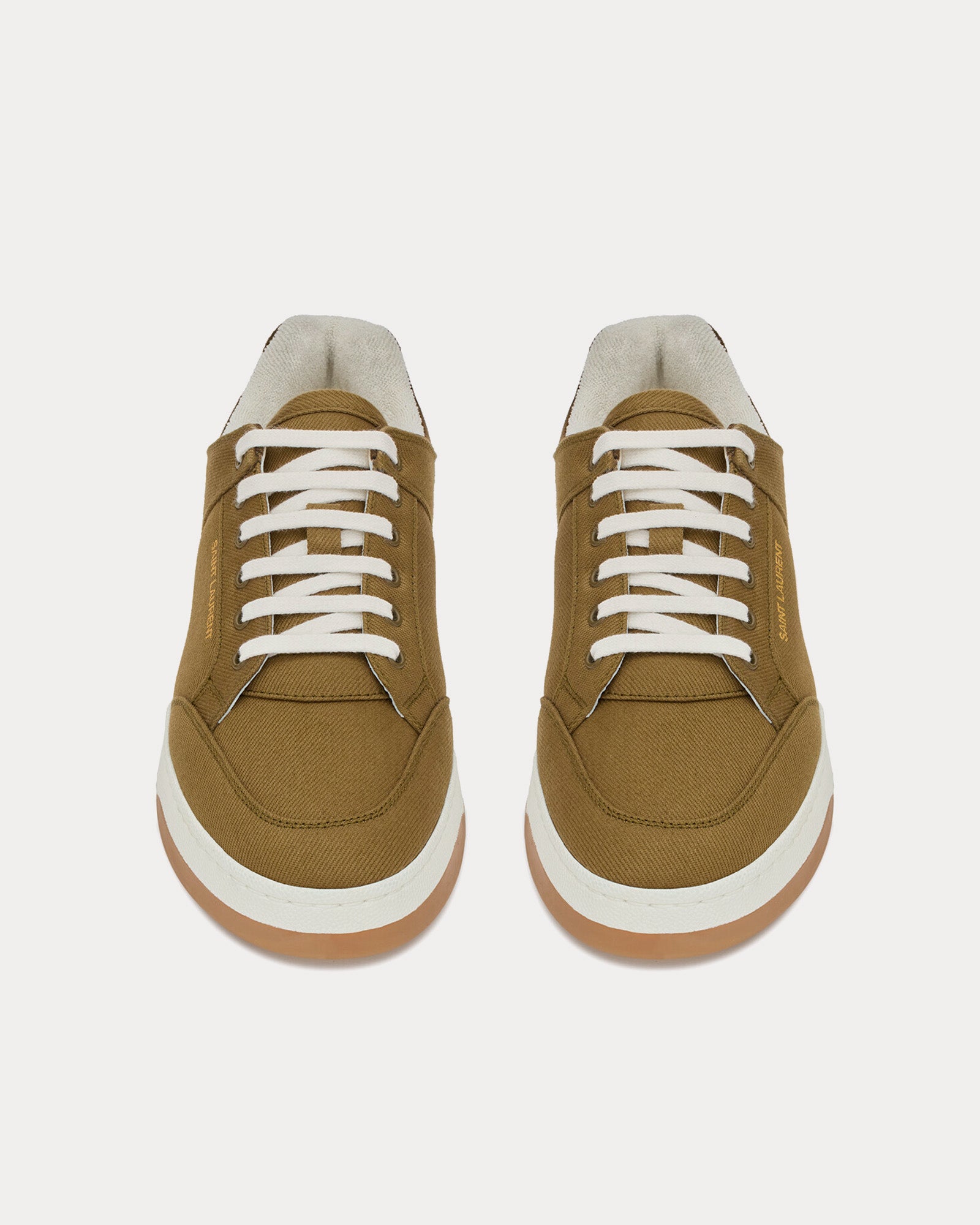 Saint Laurent SL/61 Gabardine Cactus Low Top Sneakers - 2