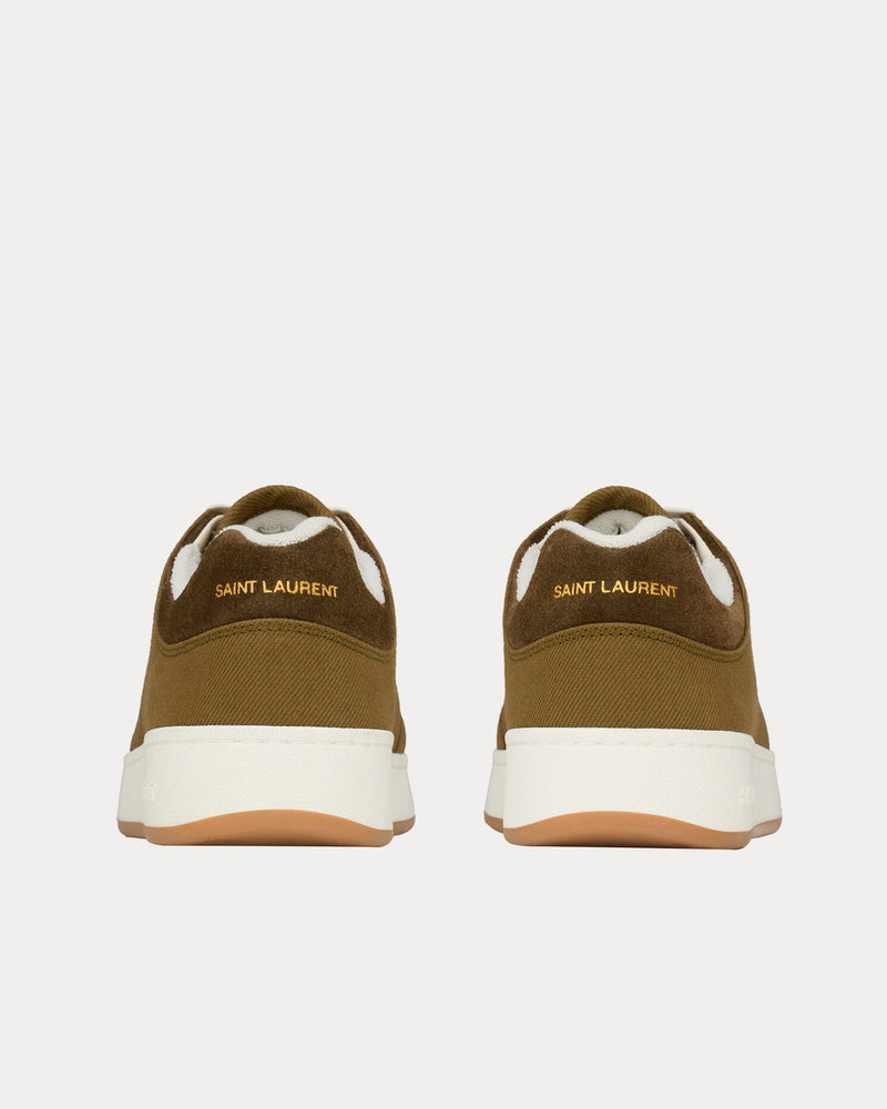 Saint Laurent SL/61 Gabardine Cactus Low Top Sneakers - 3