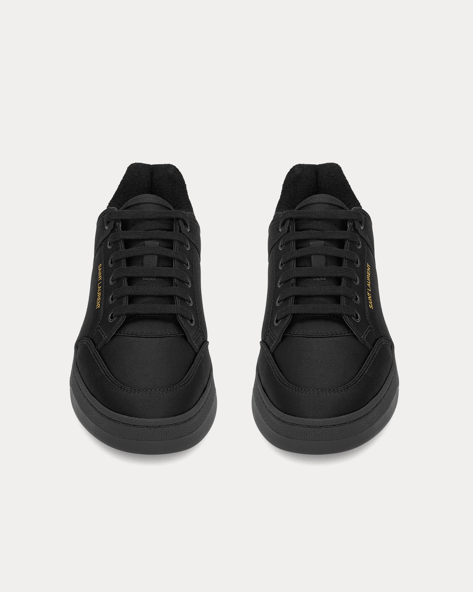 Saint Laurent SL/61 Satin Crepe Black Low Top Sneakers - 2