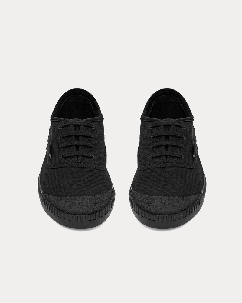 Saint Laurent Wes Canvas Black Low Top Sneakers - 2