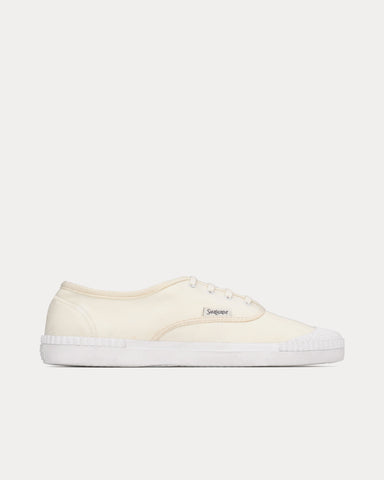 Saint Laurent Wes Canvas Milk Low Top Sneakers