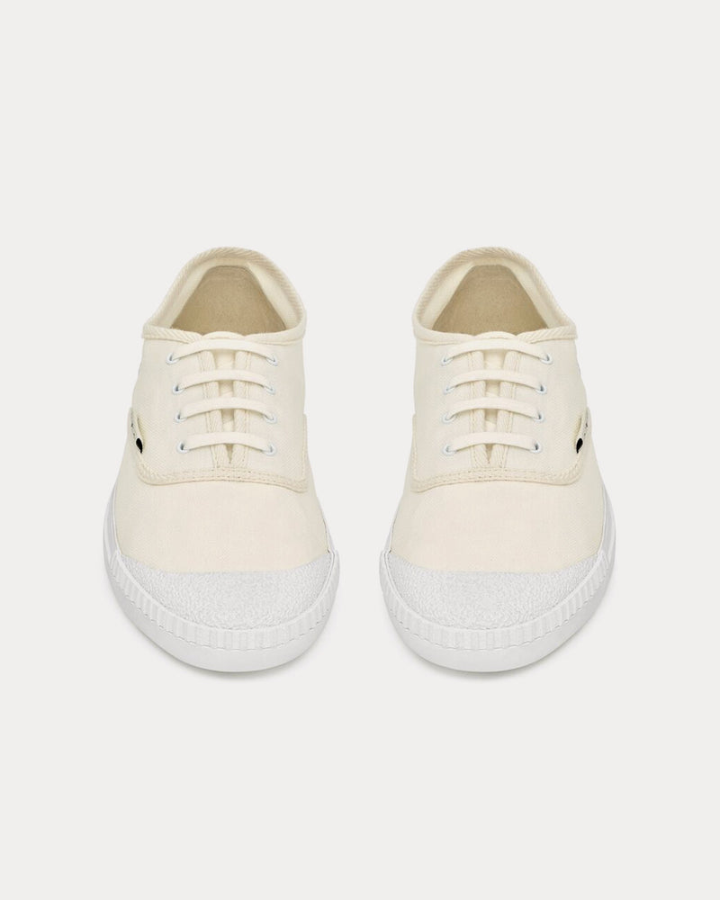 Saint Laurent Wes Canvas Milk Low Top Sneakers - 2