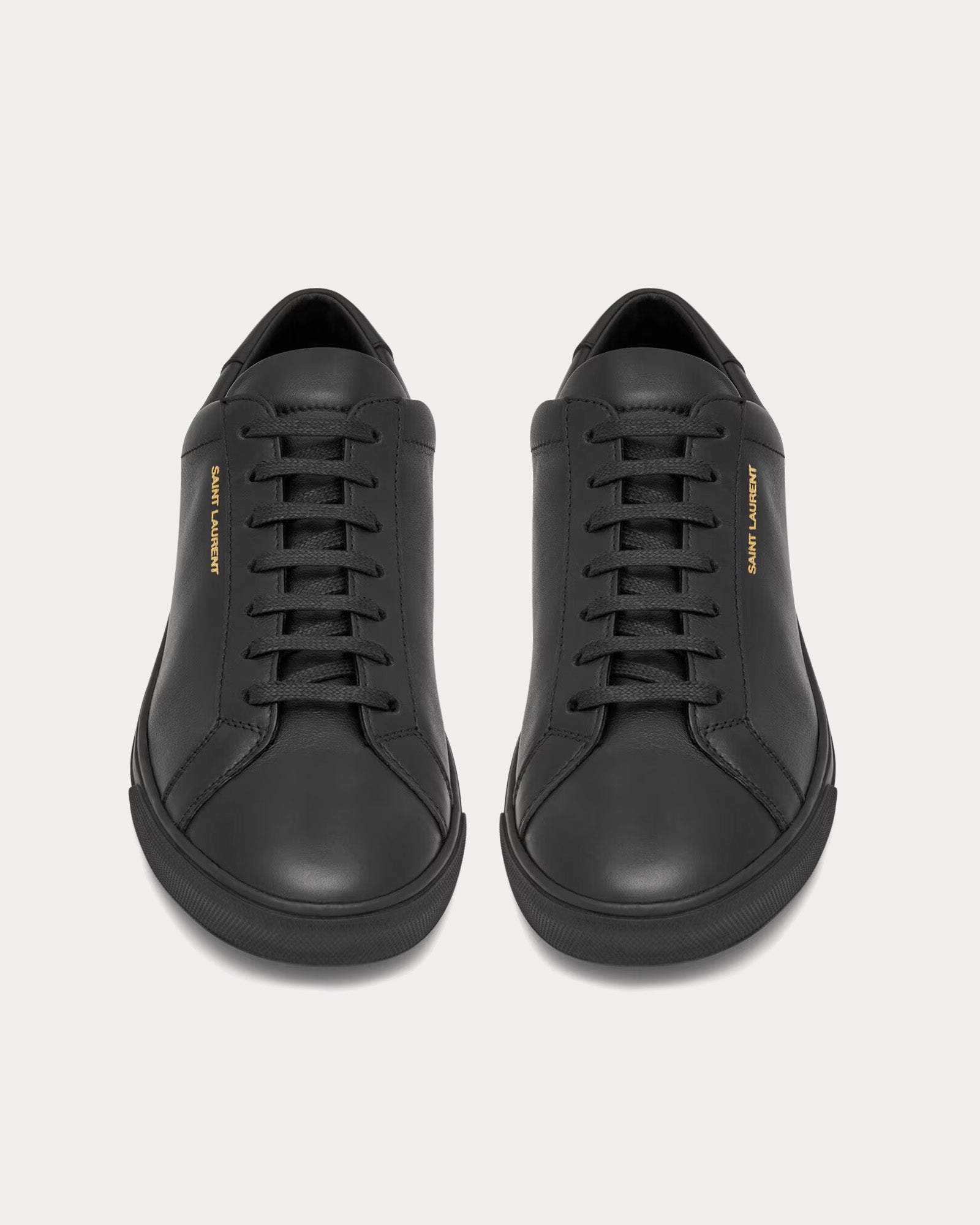 Saint Laurent Andy Leather Black Low Top Sneakers - 2