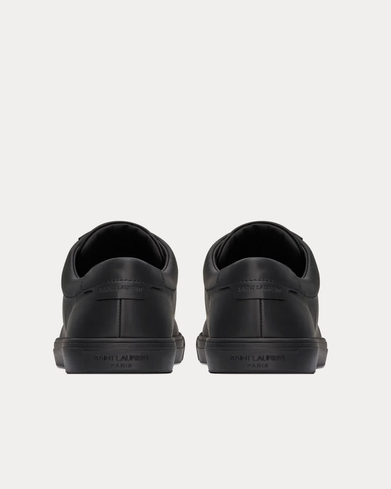 Saint Laurent Andy Leather Black Low Top Sneakers - 3