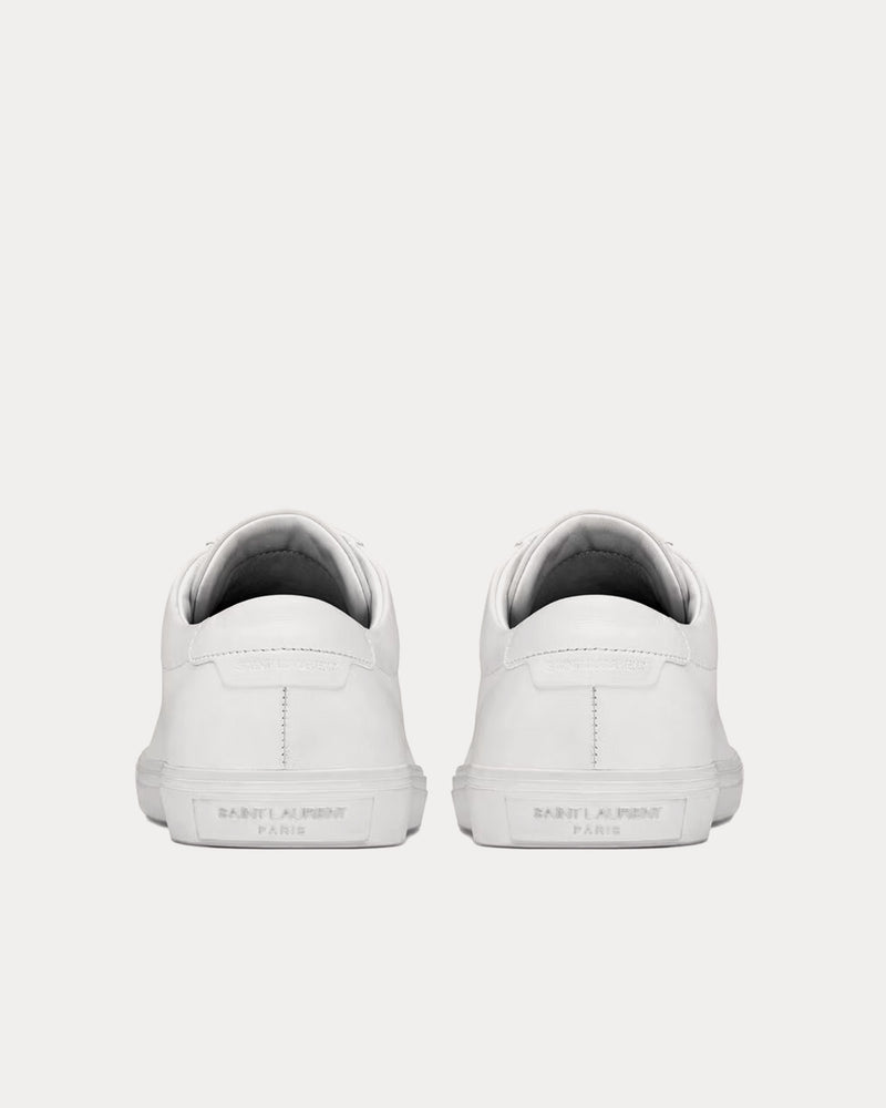 Saint Laurent Andy Leather Optic White Low Top Sneakers - 3