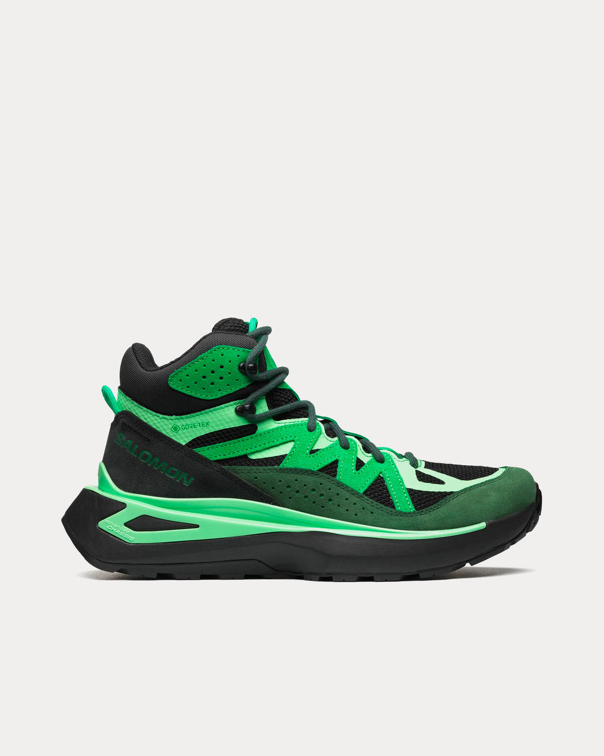 Salomon - Odyssey Elmt Mid Gore-Tex Eden / Bright Green / Black High Top Sneakers