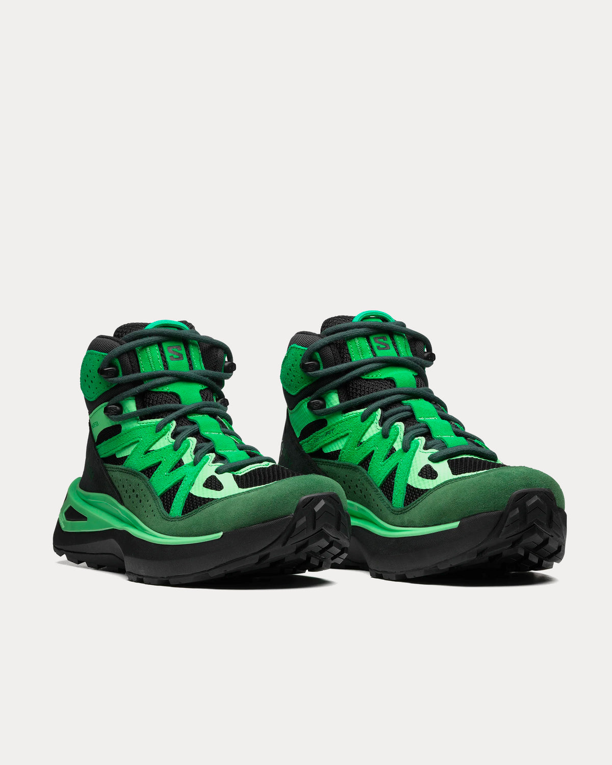 Salomon - Odyssey Elmt Mid Gore-Tex Eden / Bright Green / Black High Top Sneakers