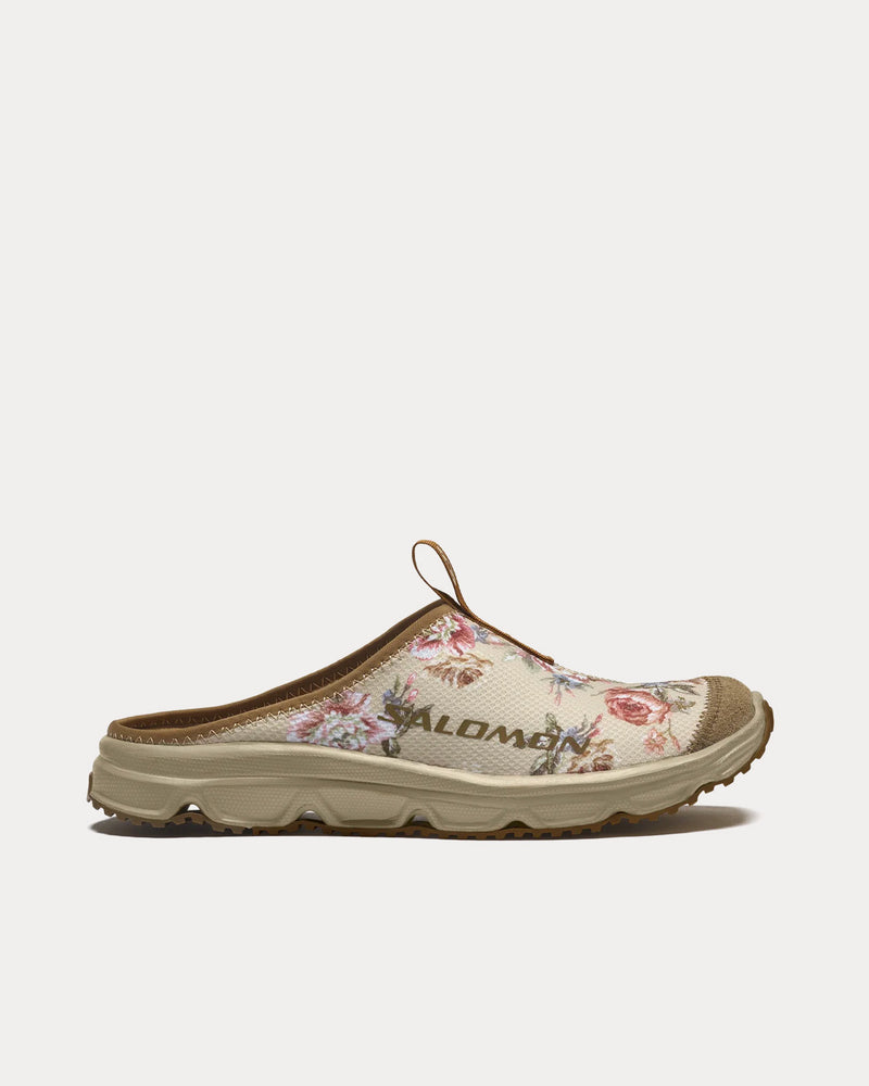 Salomon x BEAMS RX Slide 3.0 'Flowers' Safari / Kangaroo / Toasted Coconut Slip On Sneakers - 1